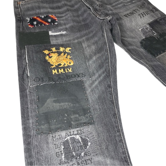 Polo Ralph Lauren Sullivan Slim Graffiti Patch Jeans - Picture 5 of 15